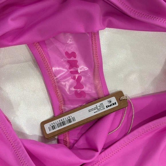 Skims Full Brief Bikini Bottom Recycled Swim High Waisted Orchid Pink Medium NWT - Picture 9 of 11